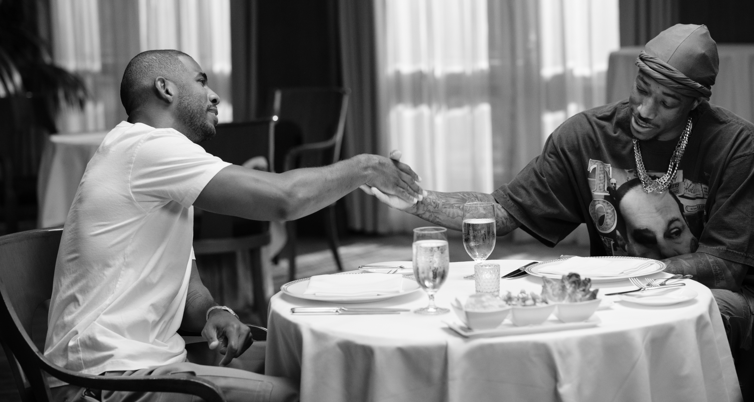 DeMar DeRozan and Chris Paul at dinner